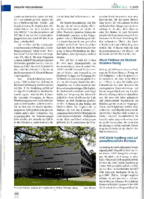 Vorschauseite 5: Klinikum Lippe-Detmold: Neubaumaßnahme unterstützt Ökonomisierung des Krankenhausbetriebs