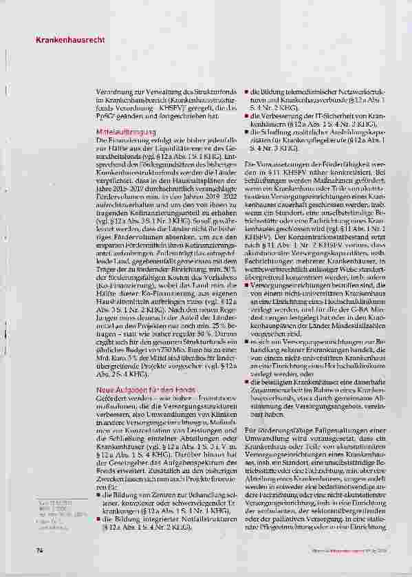 Vorschauseite 2: KHG-Strukturfonds reloaded