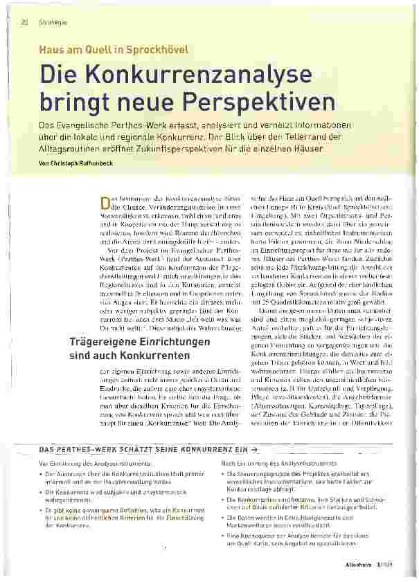 Vorschauseite 1: Die Konkurrenzanalyse bringt neue Perspektiven