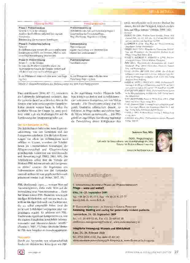 Vorschauseite 2: Problem-based Learning (PBL) -Theorie und Methode