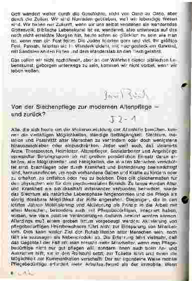 Vorschauseite 1: Von der Siechenpflege zur modernen Altenpflege und zurück?