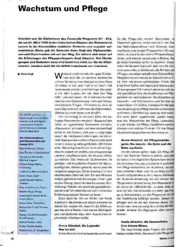 Vorschauseite 1: Wachstum und Pflege