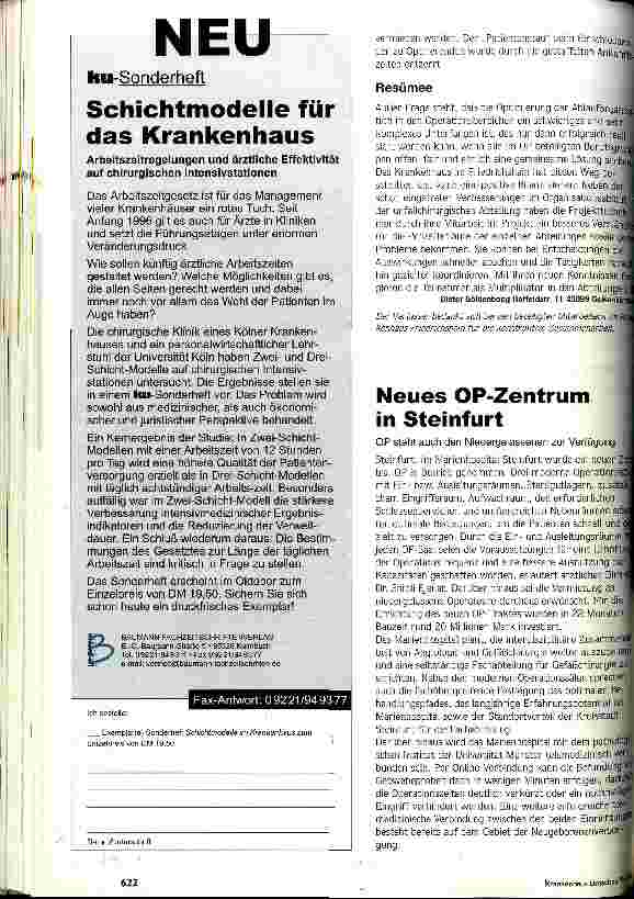Vorschauseite 5: Das Ziel: 8 Uhr OP-Beginn Optimierung der Prozesse im operativen Bereich