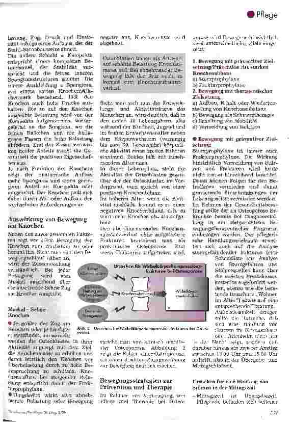 Vorschauseite 2: Pflege bei Osteoporose Die Bedeutung der Bewegung