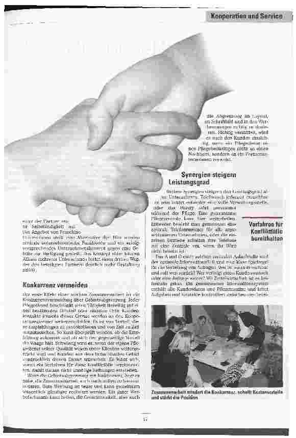 Vorschauseite 2: Miteinander statt Gegeneinander Existenzsicherung durch Kooperation