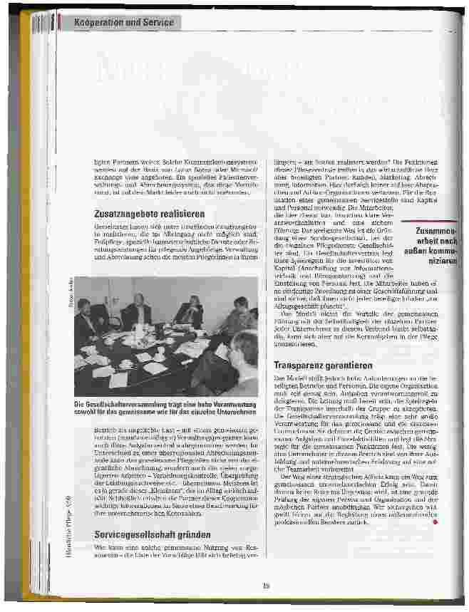 Vorschauseite 3: Miteinander statt Gegeneinander Existenzsicherung durch Kooperation