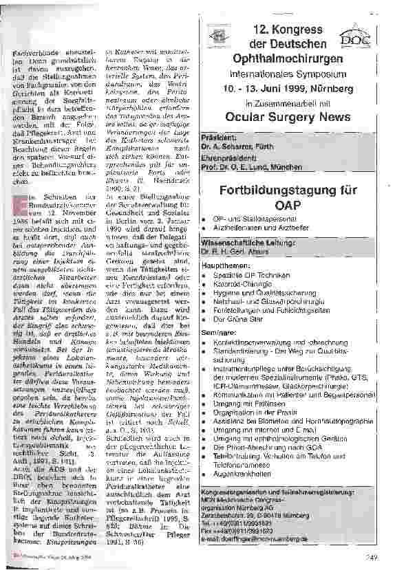 Vorschauseite 2: Die Delegation ärztlicher Tätigkeiten -Zur Zulässigkeit des Nachspritzens von Medikamenten im bereich der Peridualanästhesie durch Pflegepersonal-