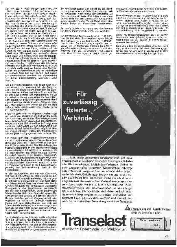 Vorschauseite 4: Die Technik der intravenösen Infusion 3. Folge: A. Grundlagen und heutige Anwendung,
