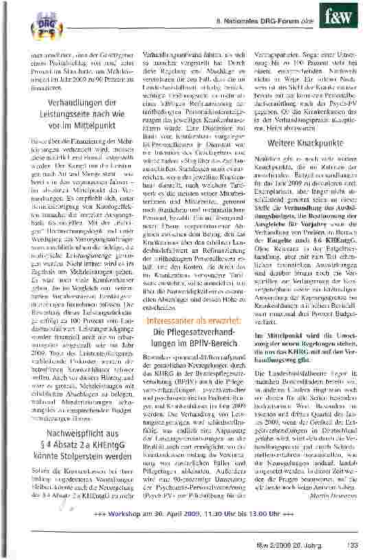 Vorschauseite 2: Budgetverhandlungen 2009