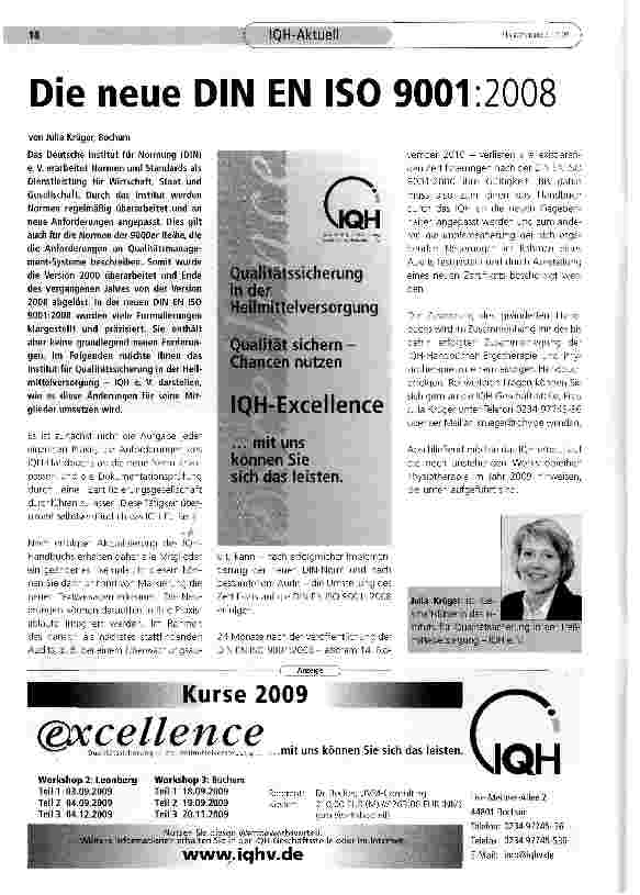 Vorschauseite 1: Die neue DIN EN ISO 9001:2008