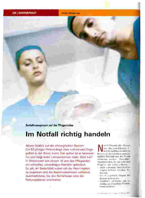 Vorschauseite 1: Im Notfall richtig handeln