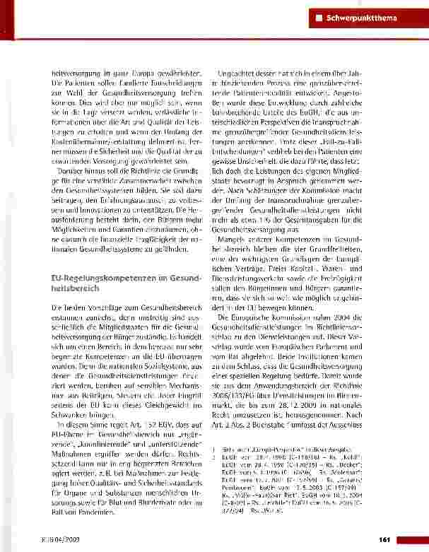 Vorschauseite 2: Grenzüberschreitende Gesundheitsdienstleistungen: Das neue Sozialpaket der Europäischen Kommission