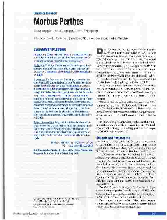 Vorschauseite 1: Morbus Perthes