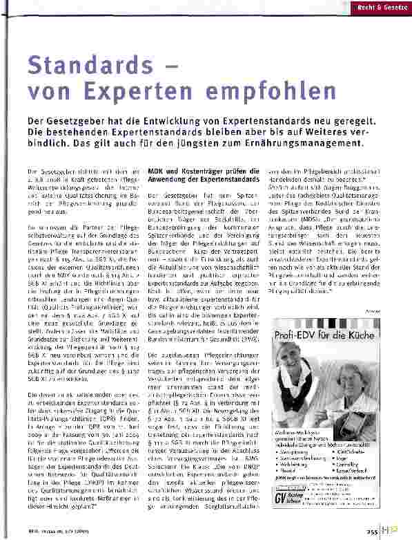 Vorschauseite 1: Standards - von Experten empfohlen