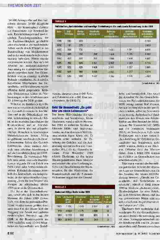 Vorschauseite 2: Deutsch-deutsche Gesundheitspolitik im Einigungsprozess (I)