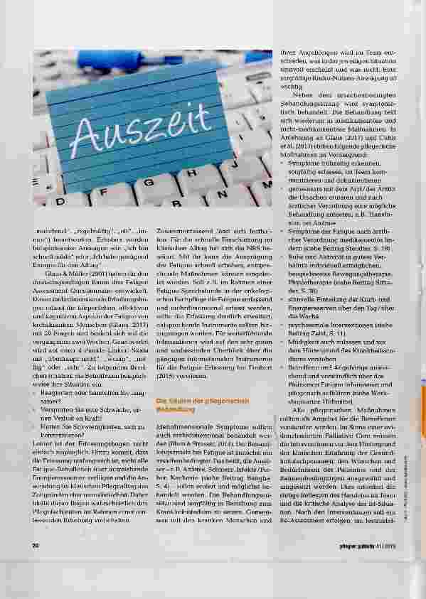 Vorschauseite 3: Frühzeitig erkennen - pflegerisch behandeln