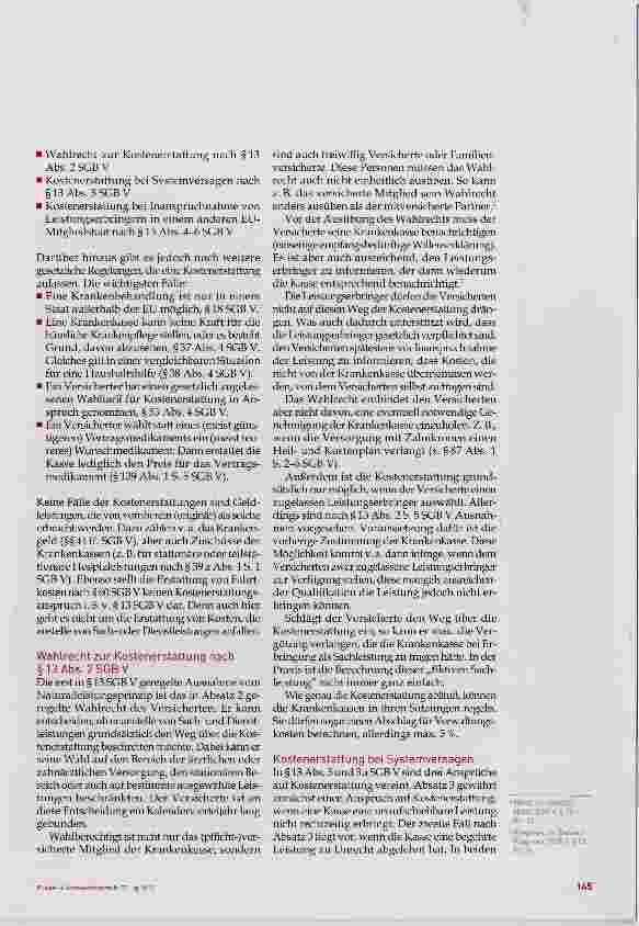 Vorschauseite 2: Die Kostenerstattung nach § 13 SGB V
