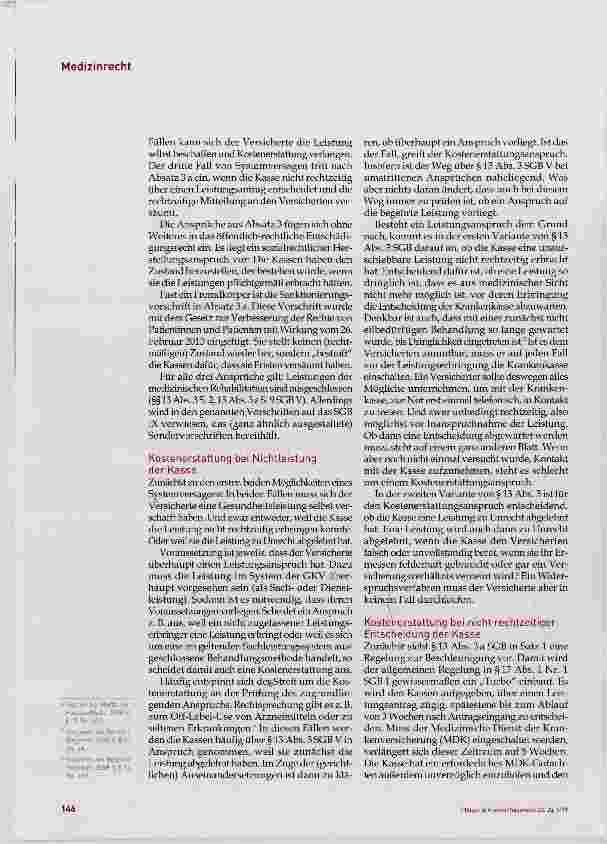 Vorschauseite 3: Die Kostenerstattung nach § 13 SGB V