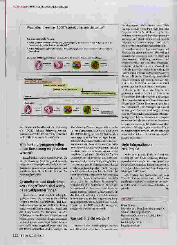 Vorschauseite 3: Ernährung in den ersten 1000 Tagen nichts ist so wichtig wie der Anfang!