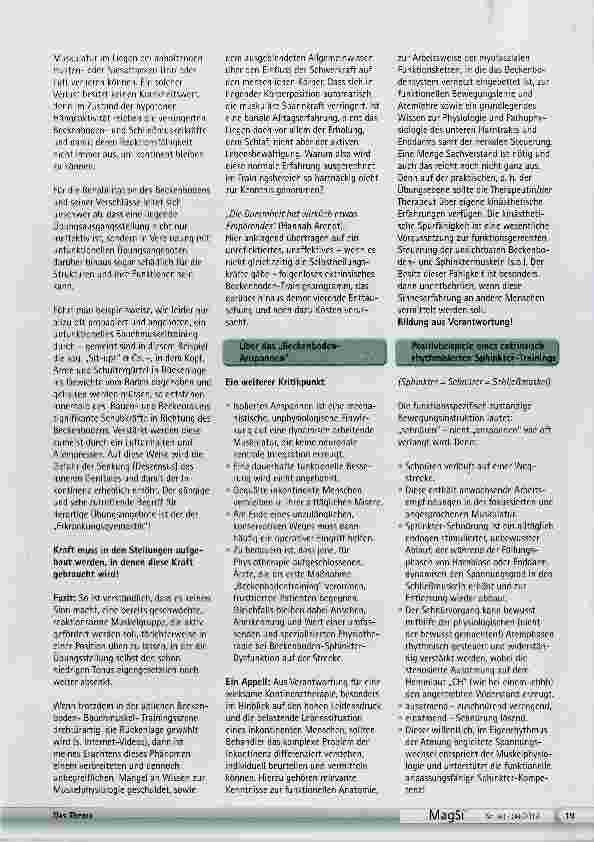 Vorschauseite 2: Das Tanzberger Konzept® zur aktiven Kontinenzsicherung Gesetzmäßigkeiten Analysen Therapie