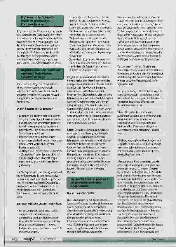 Vorschauseite 3: Das Tanzberger Konzept® zur aktiven Kontinenzsicherung Gesetzmäßigkeiten Analysen Therapie