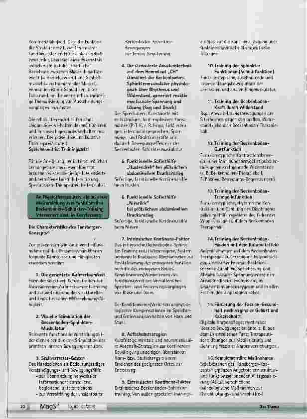 Vorschauseite 4: Das Tanzberger Konzept® zur aktiven Kontinenzsicherung Gesetzmäßigkeiten Analysen Therapie