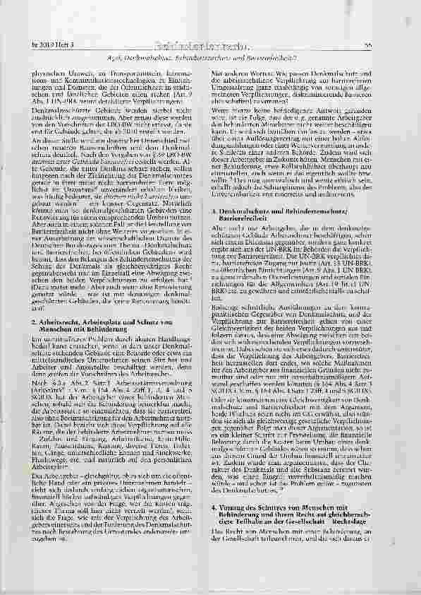 Vorschauseite 2: Denkmalschutz, Behindertenschutz, Barrierefreiheit? ! - eine kontrapunktische Herausforderung