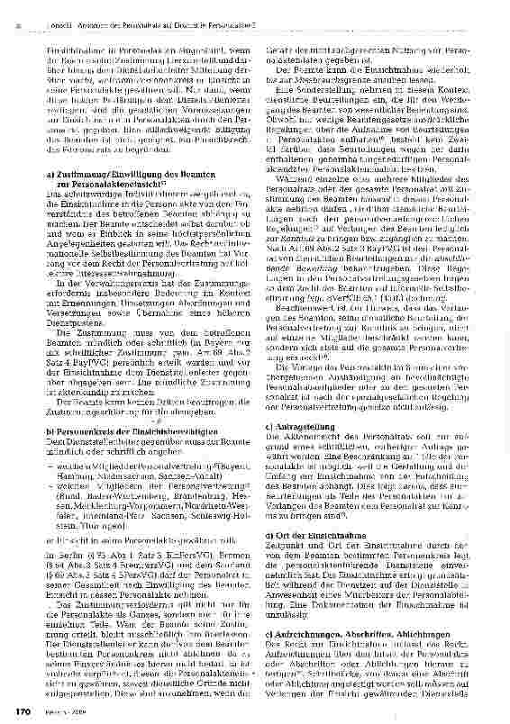 Vorschauseite 3: Anspruch des Personalrats auf Einsicht in Personalakten?