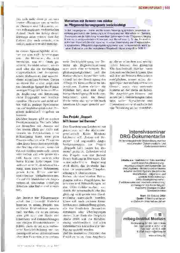 Vorschauseite 2: Rooming-in für Angehörige