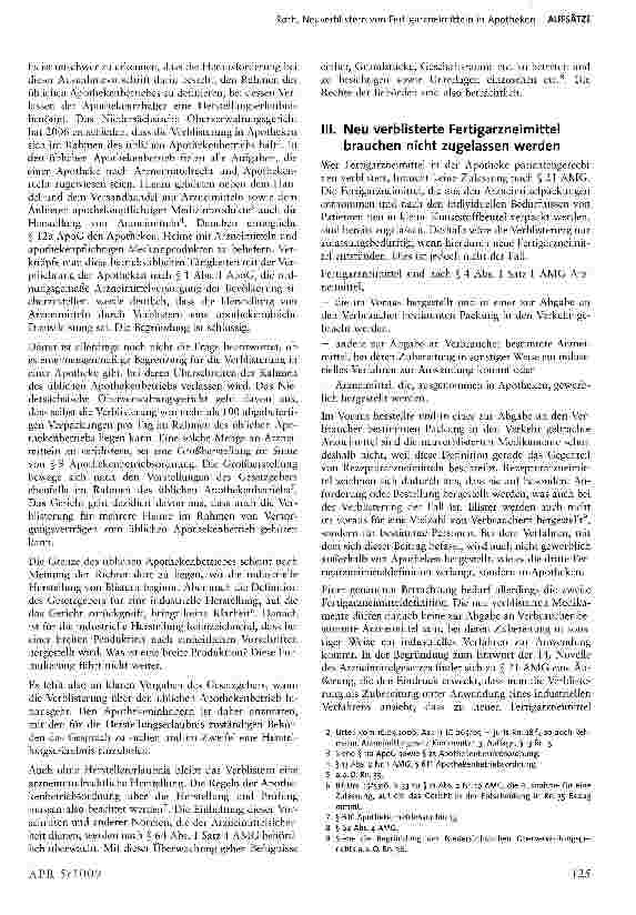 Vorschauseite 2: Neuverblistern von Fertigarzneimitteln in Apotheken