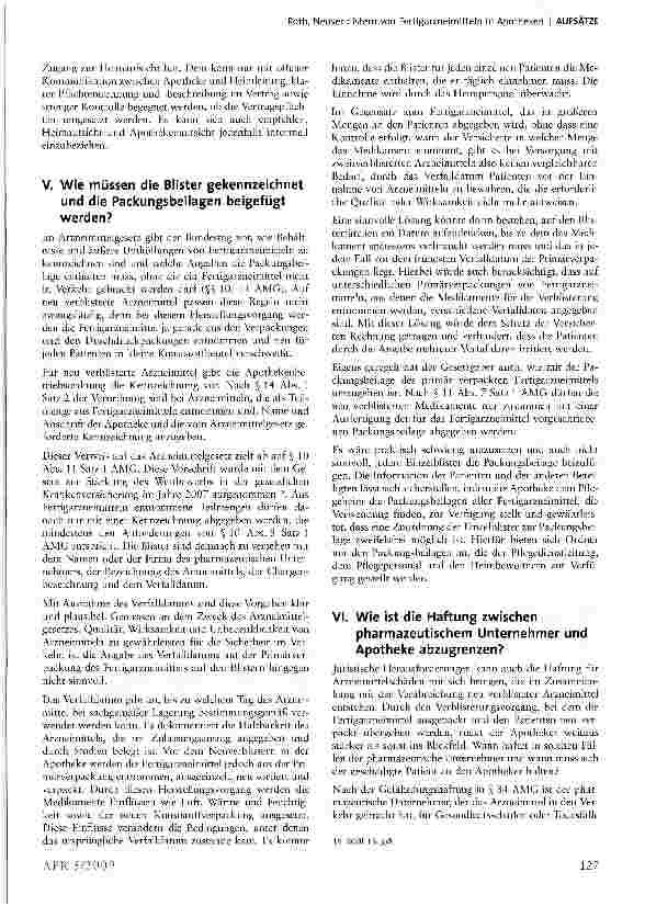 Vorschauseite 4: Neuverblistern von Fertigarzneimitteln in Apotheken