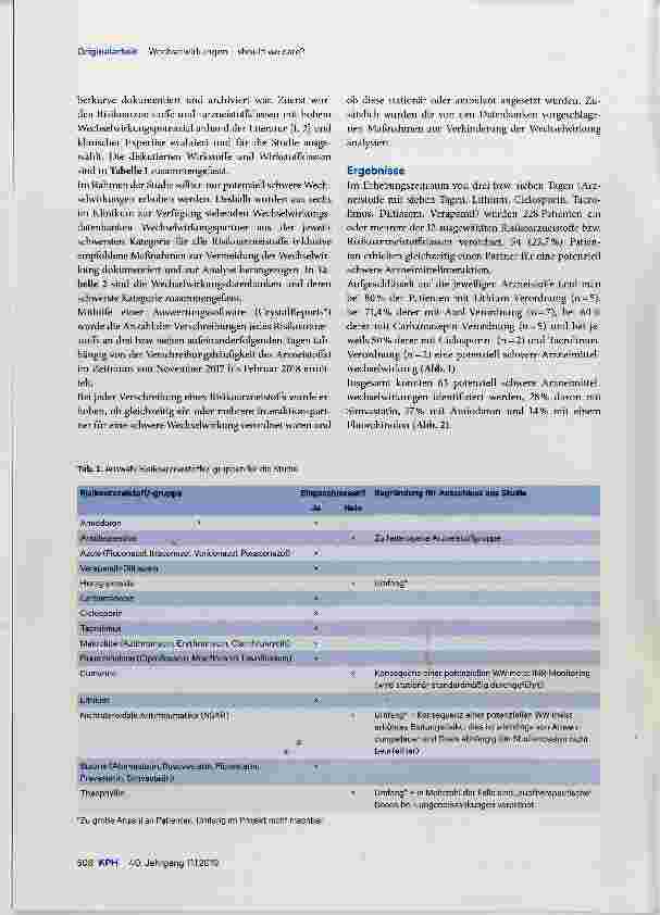Vorschauseite 2: Wechselwirkungen - should we care?