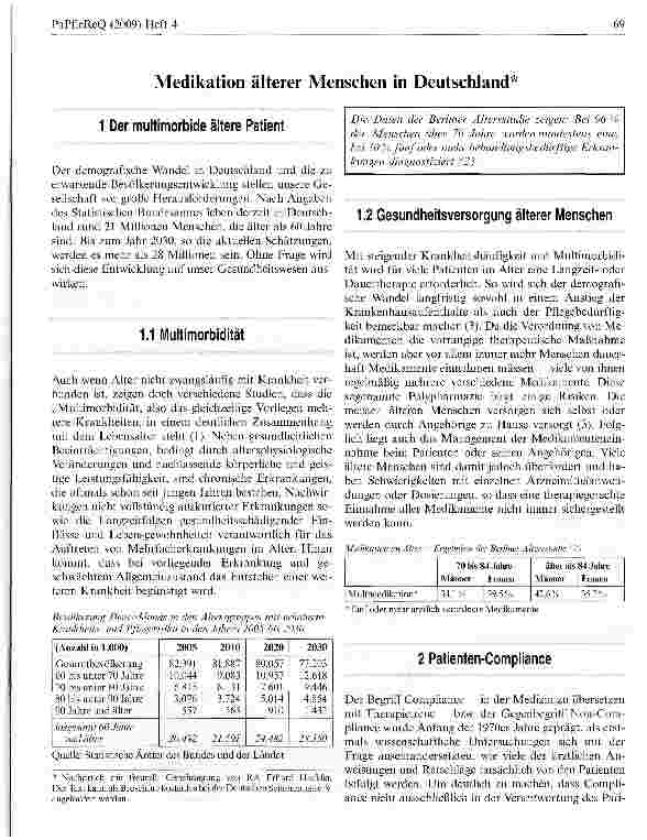 Vorschauseite 1: Medikation älterer Menschen in Deutschland