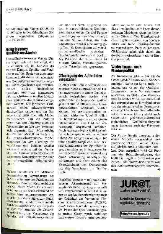 Vorschauseite 5: Qualitätsmanagement im Wiener Krankenanstaltenverbund - Erfahrungen eines dreijährigen Demonstrationsprojektes