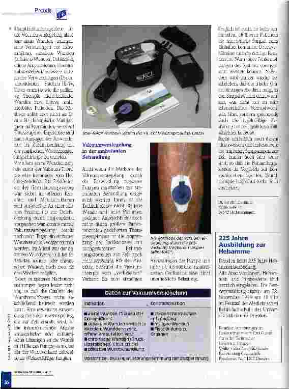 Vorschauseite 2: Therapie von Problemwunden: Die Vakuumversiegelung