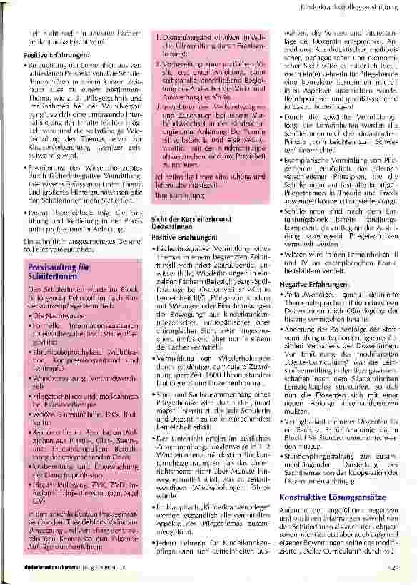 Vorschauseite 3: Evaluation der Kinderkrankenpflegeausbildung nach modifiziertem Oelke-Curriculum