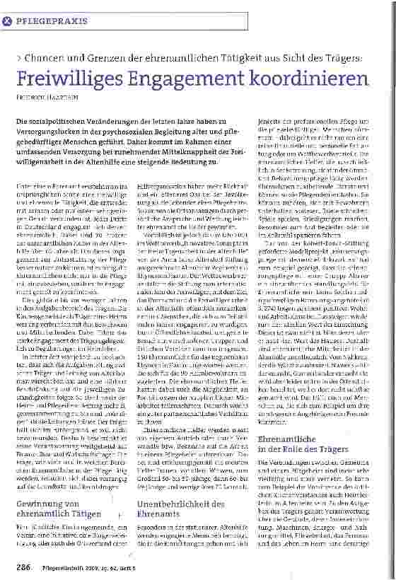 Vorschauseite 1: Freiwilliges Engagement koordinieren