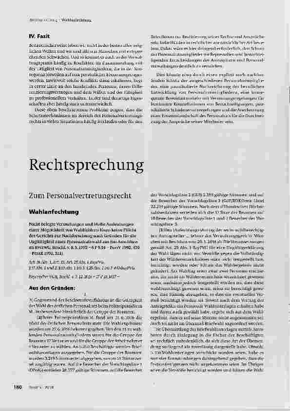 Vorschauseite 1: Nicht belegte Vermutungen und bloße Andeutungen einer Möglichkeit von Wahlfehlern lösen keine Pflicht des Gerichts zur Nachforschung nach Gründen für die Ungültigkeit einer Person…