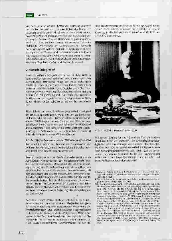Vorschauseite 2: Wilhelm Polligkeit und der Deutsche Verein für öffentliche und private Fürsorge eine kritische Perspektive auf einen „Architekten der modernen WohlfahrtspflegeTeil 1