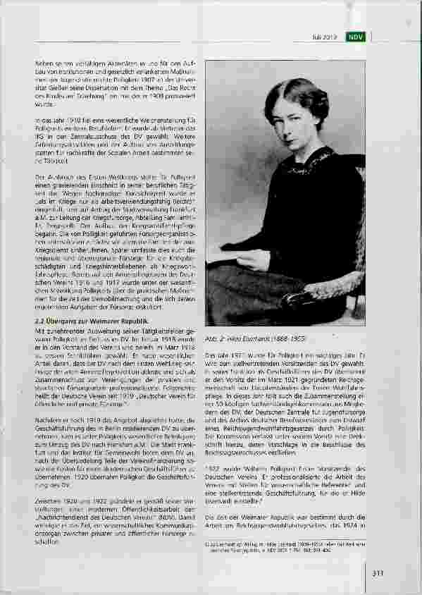 Vorschauseite 3: Wilhelm Polligkeit und der Deutsche Verein für öffentliche und private Fürsorge eine kritische Perspektive auf einen „Architekten der modernen WohlfahrtspflegeTeil 1