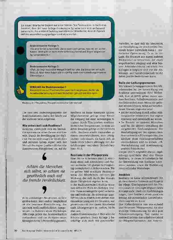 Vorschauseite 3: Mit Resilienz den Anforderungen im Pflegealltag begegnen