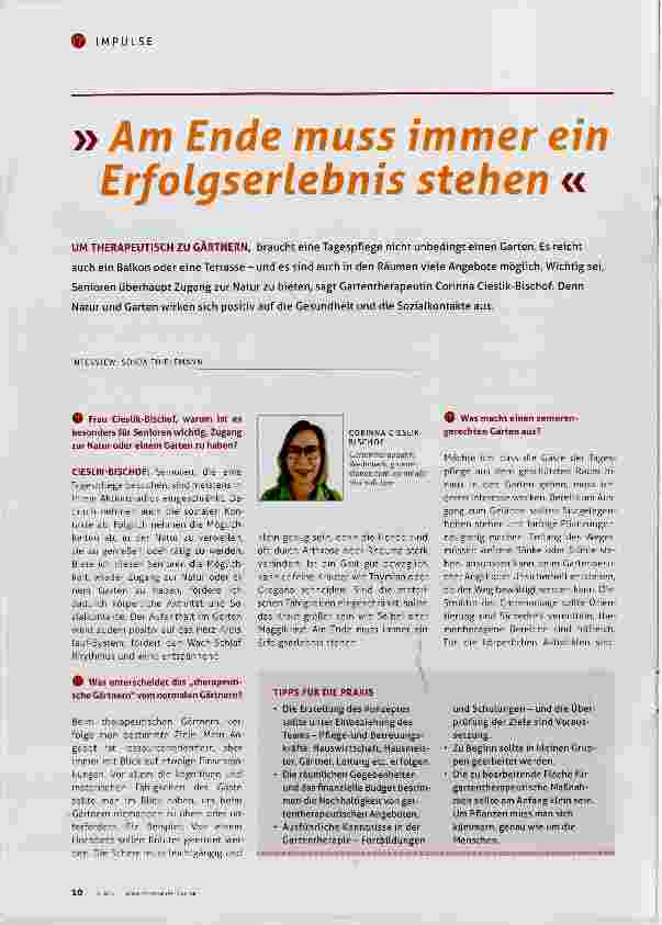 Vorschauseite 1: Am Ende muss immer ein Erfolgserlebnis stehen