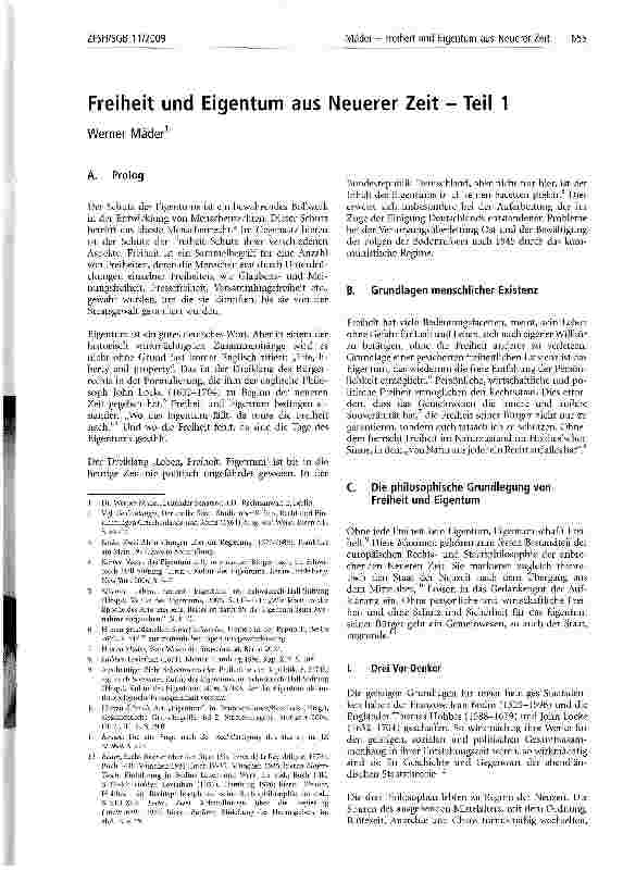 Vorschauseite 1: Freiheit und Eigentum aus Neuerer Zeit - Teil 1