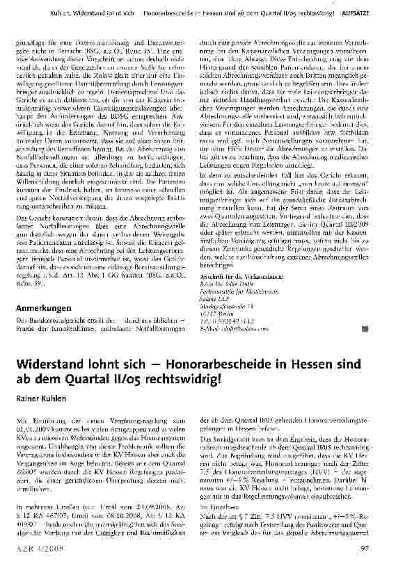 Vorschauseite 3: Unzulässigkeit der Abrechnung für vertragsärztliche Leistungen über eine private Abrechnungsstelle