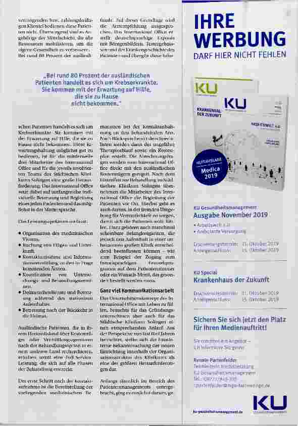 Vorschauseite 2: Ausländische Patienten Chancen und Herausforderungen