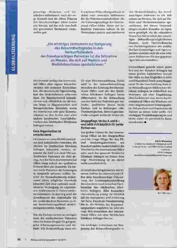 Vorschauseite 3: Ausländische Patienten Chancen und Herausforderungen