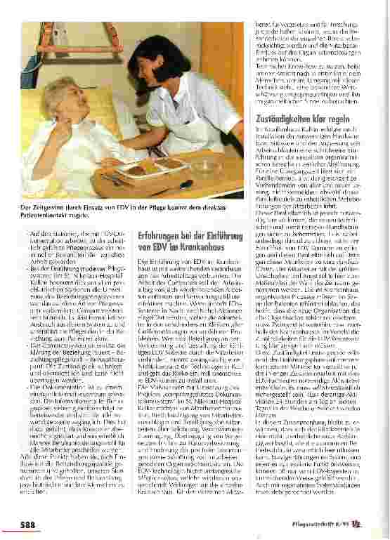 Vorschauseite 4: Ein System bewährt sich in der Krankenhauspraxis EDV in der Pflege