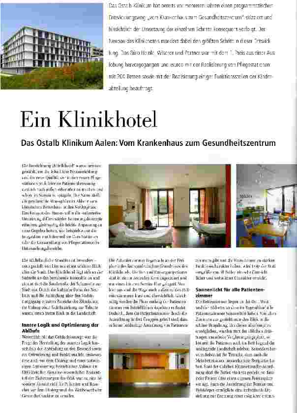 Vorschauseite 1: Ein Klinikhotel