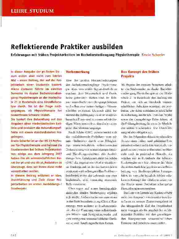 Vorschauseite 1: Reflektierende Praktiker ausbilden