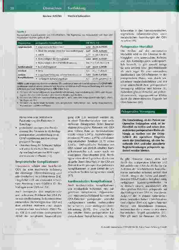 Vorschauseite 3: Perioperative Versorgung von Patienten mit obstruktiver Schlafapnoe